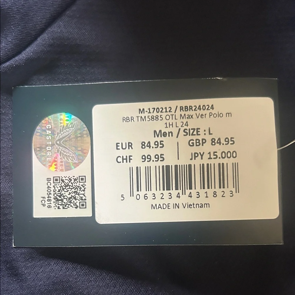 Castore Red Bull Racing Navy Polo Shirt - Max Verstappen - Picture 6 of 6